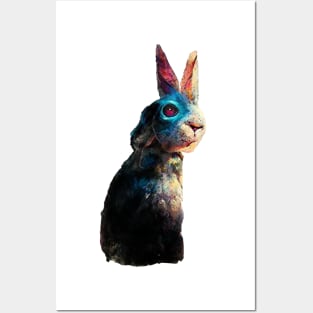 Rabbit watercolor painting #rabbit Posters and Art